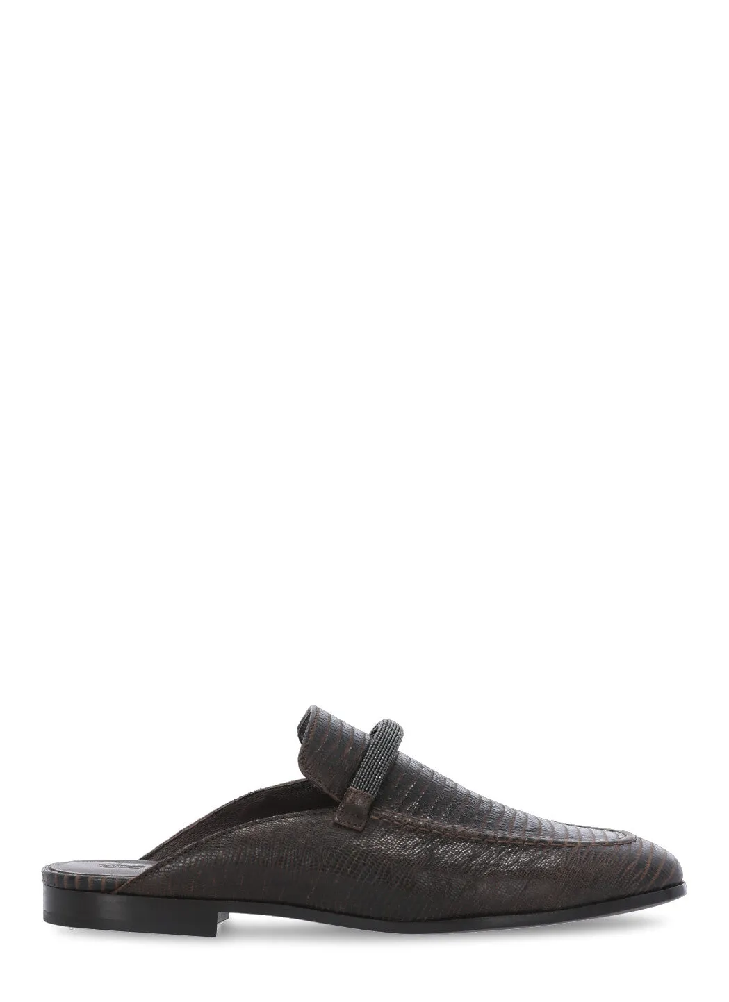 Brunello Cucinelli Embossed Slip-On Mules