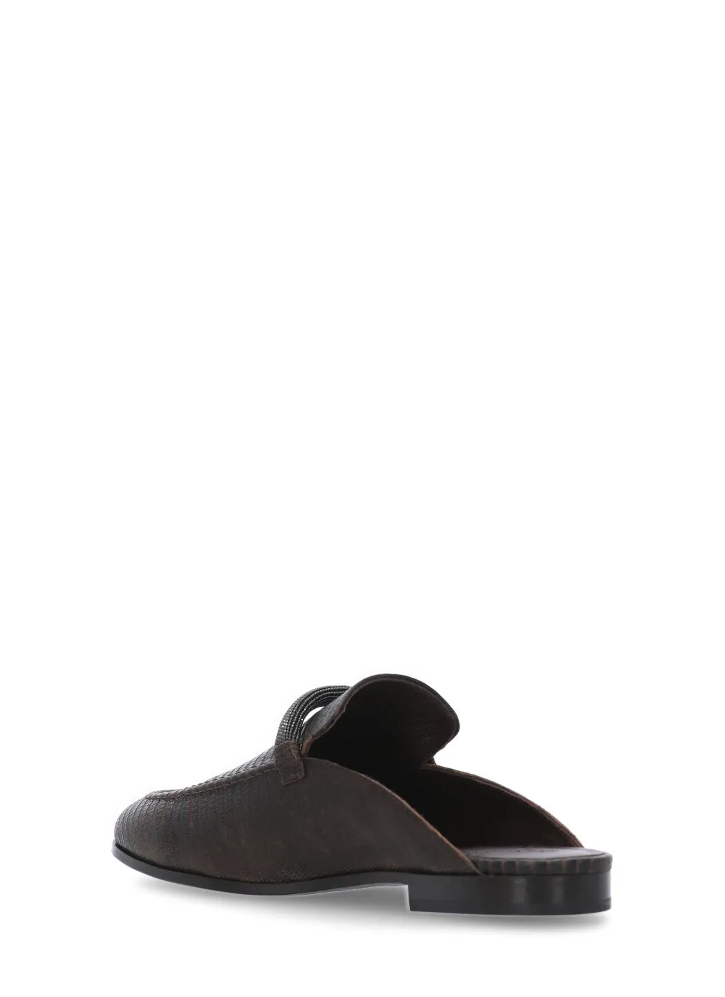 Brunello Cucinelli Embossed Slip-On Mules