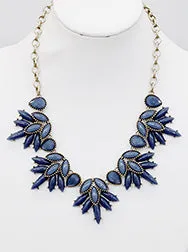 Clara Blue Flower Statement Necklace