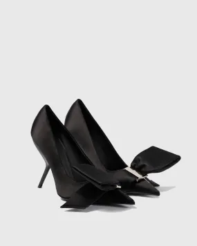 Concetta Bow Heterotypic Heels In Black