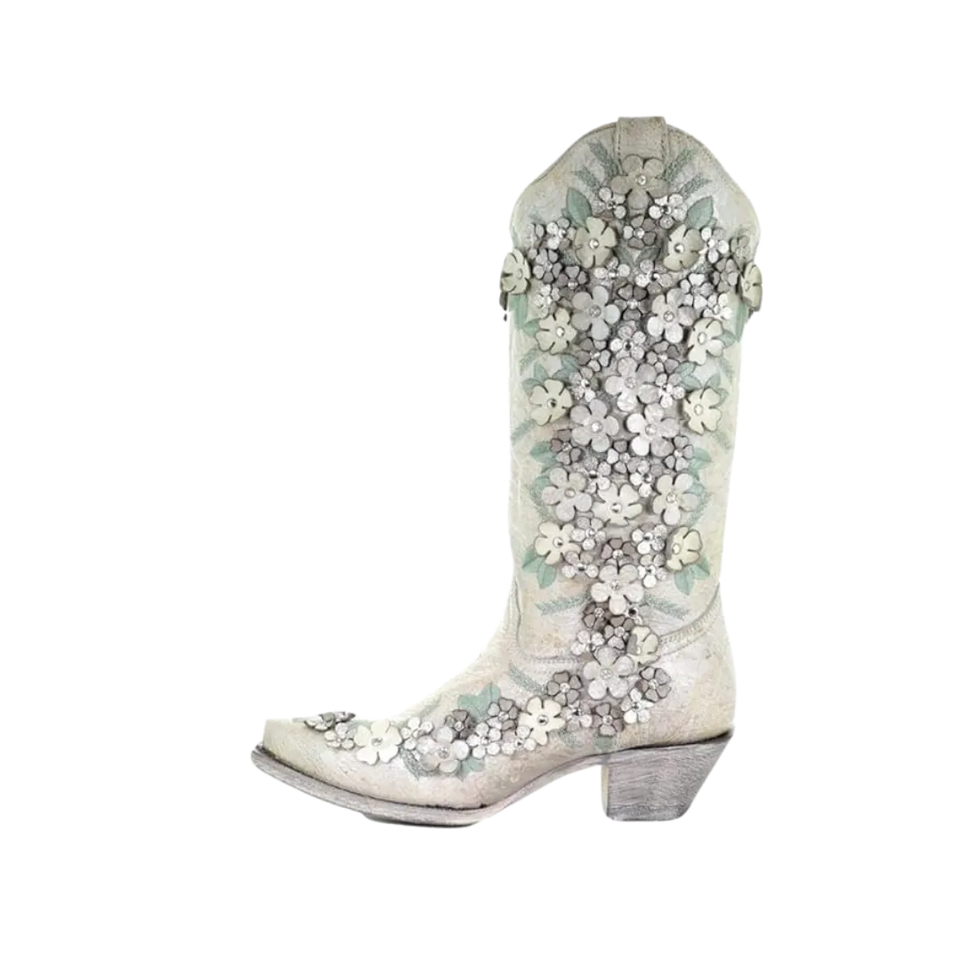 Corral Women's Leather White Boots