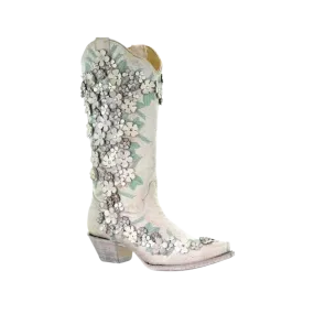 Corral Women's Leather White Boots