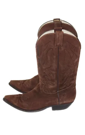 CRAZY BULL Brown Western Cowboy Boots