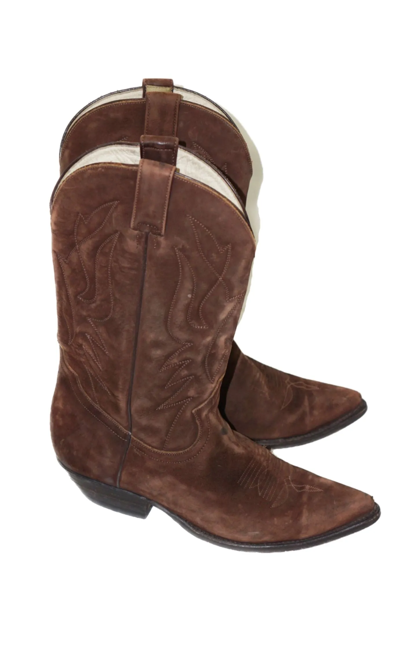 CRAZY BULL Brown Western Cowboy Boots