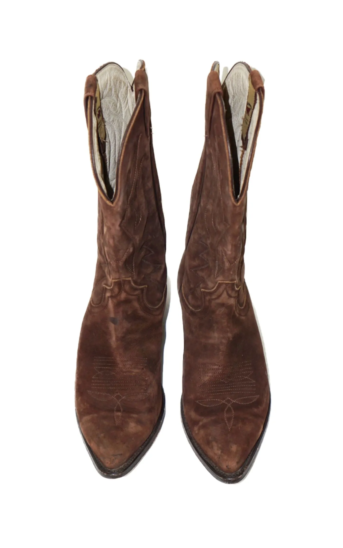 CRAZY BULL Brown Western Cowboy Boots