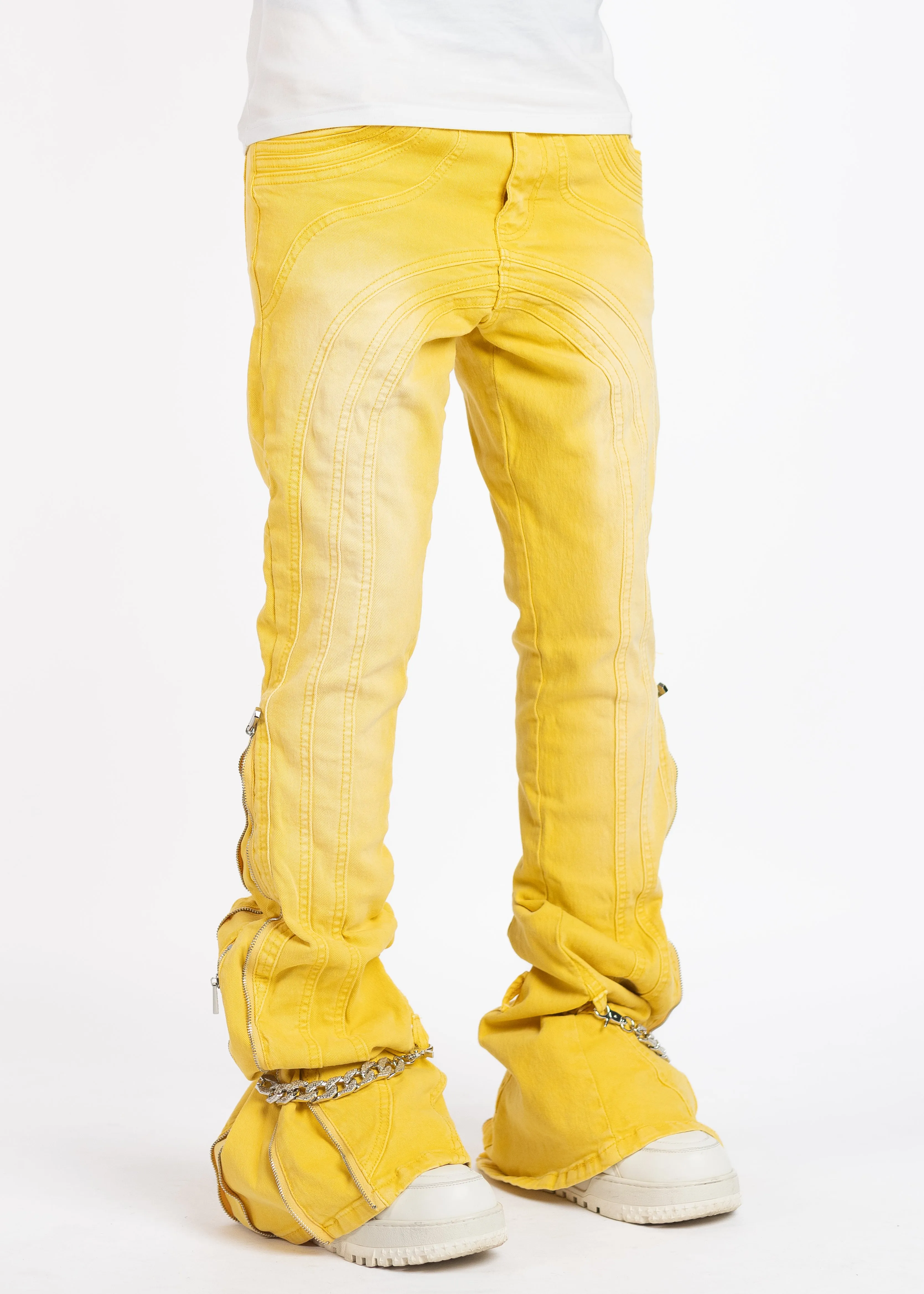 Cyber Yellow Chain Denim