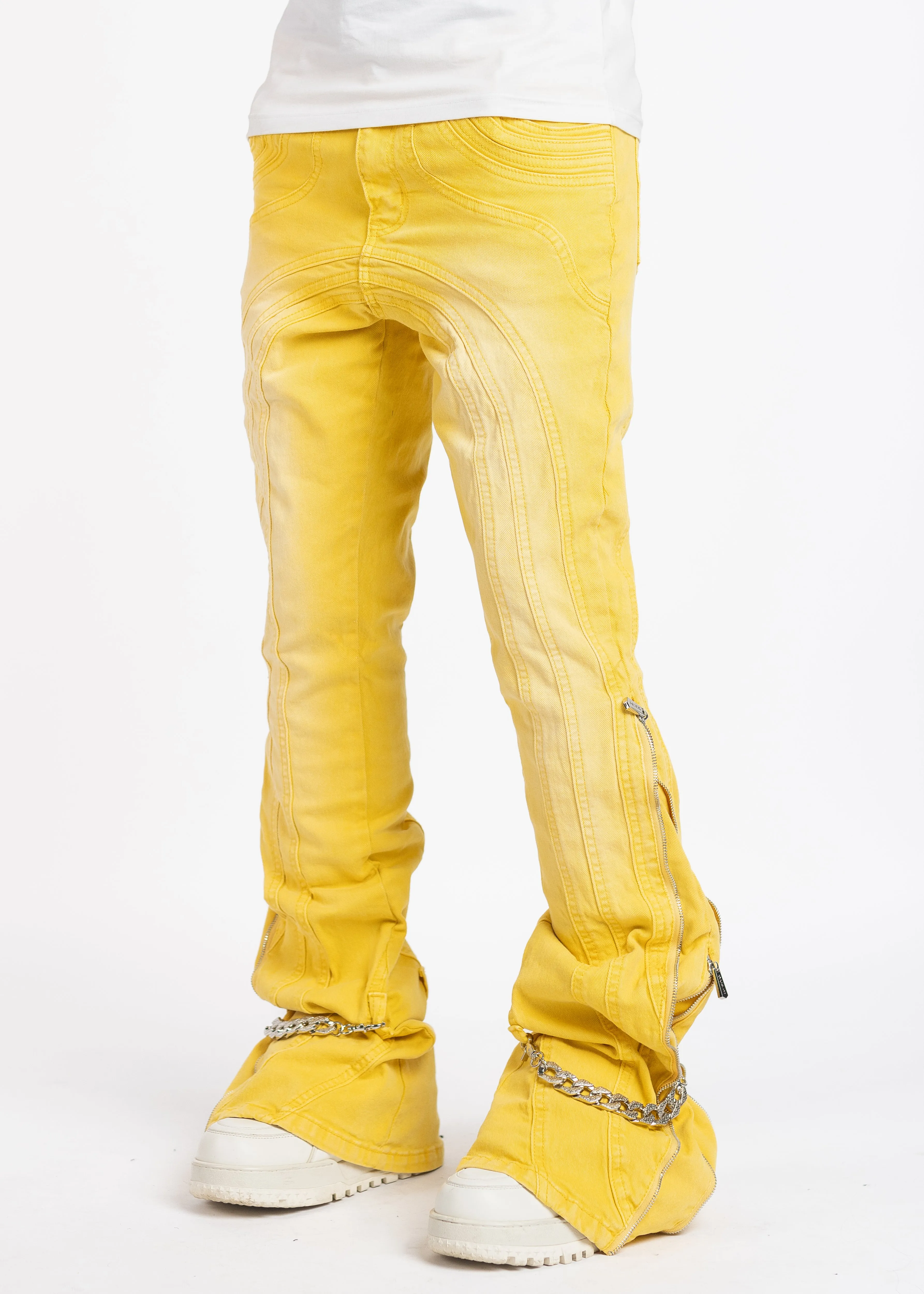 Cyber Yellow Chain Denim