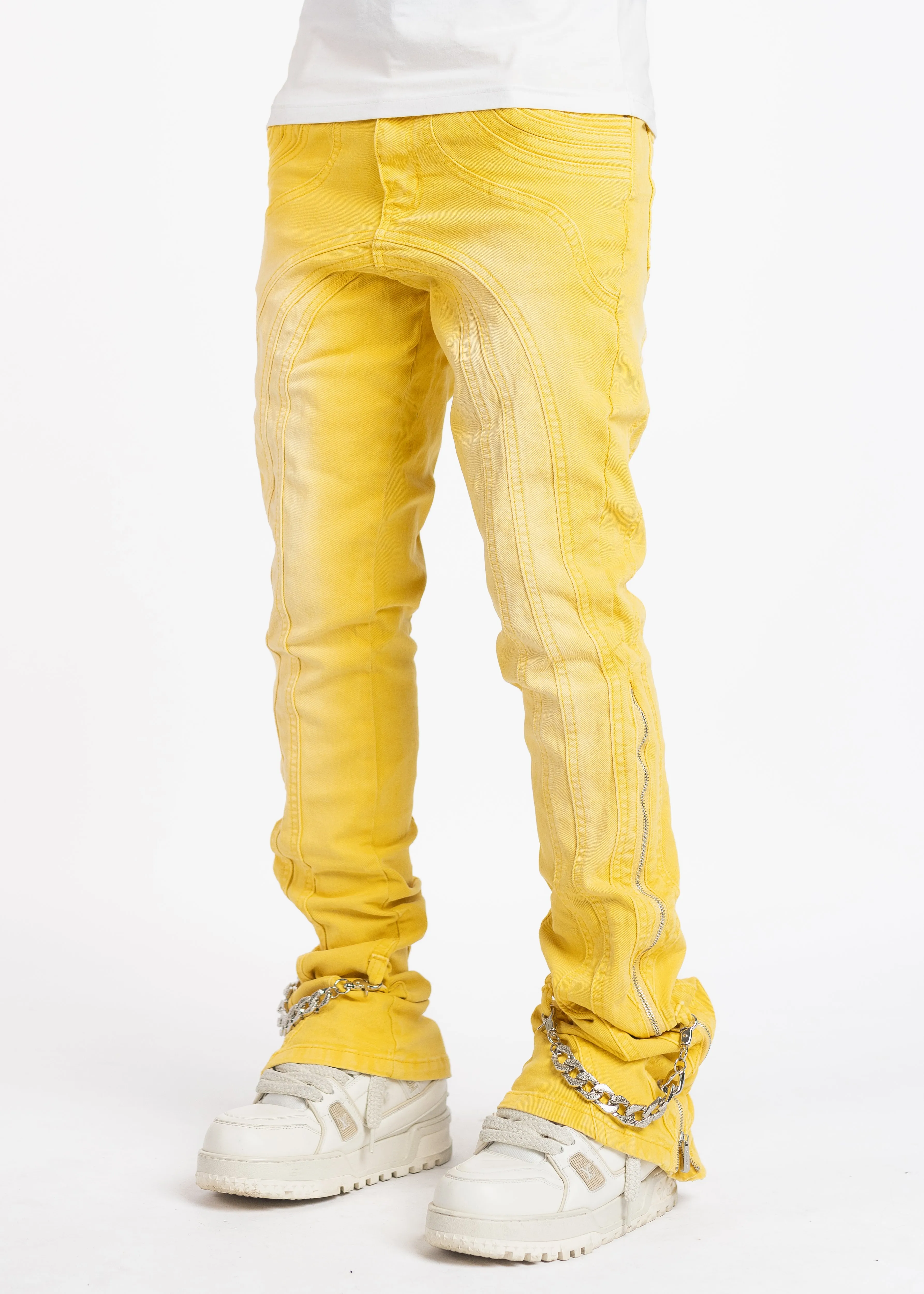 Cyber Yellow Chain Denim