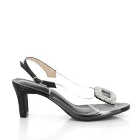 Dalessi Dallas Black Slingback Heels