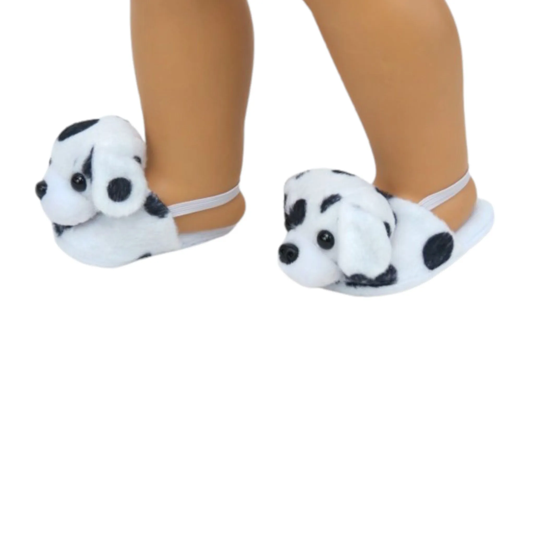 Dalmatian Slippers for 18-inch dolls
