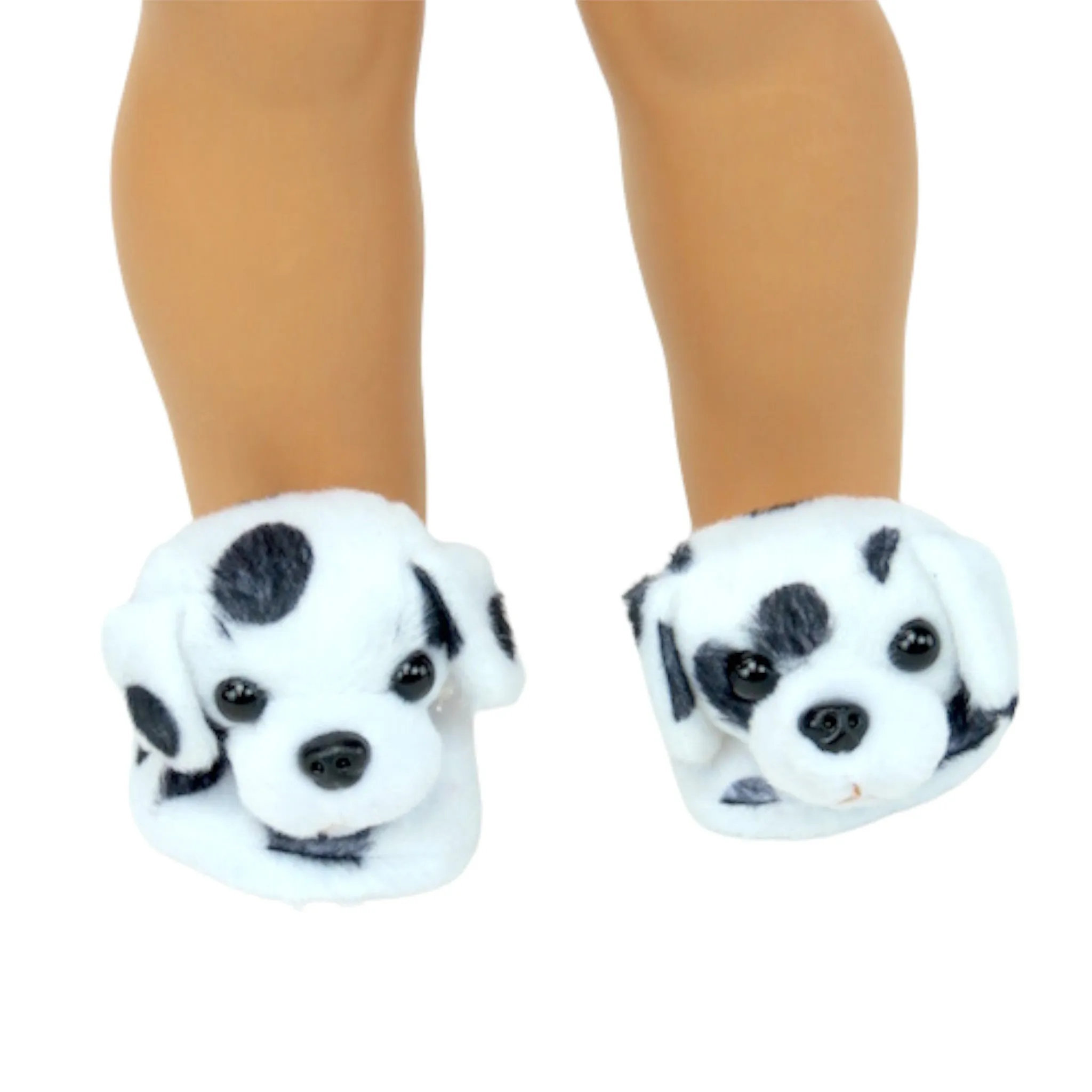 Dalmatian Slippers for 18-inch dolls