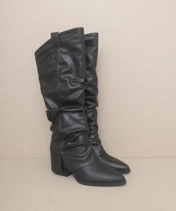Darling Diva Fold-Over Slit Tall Boots