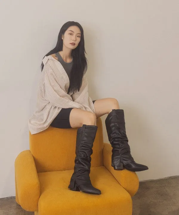 Darling Diva Fold-Over Slit Tall Boots