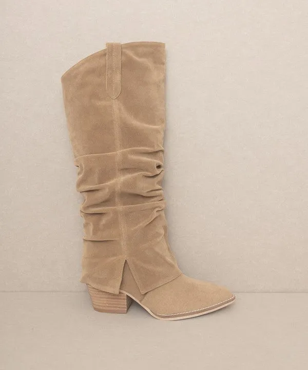 Darling Diva Fold-Over Slit Tall Boots