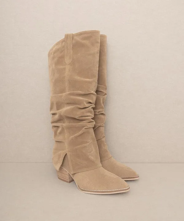 Darling Diva Fold-Over Slit Tall Boots