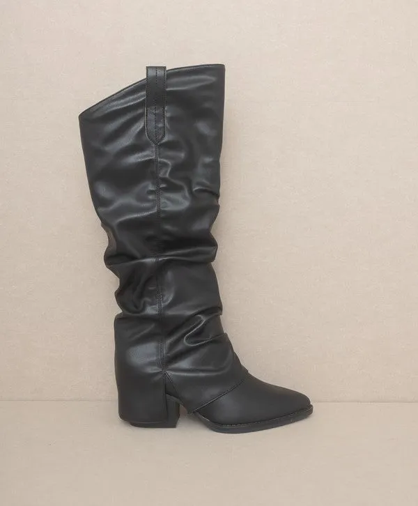 Darling Diva Fold-Over Slit Tall Boots