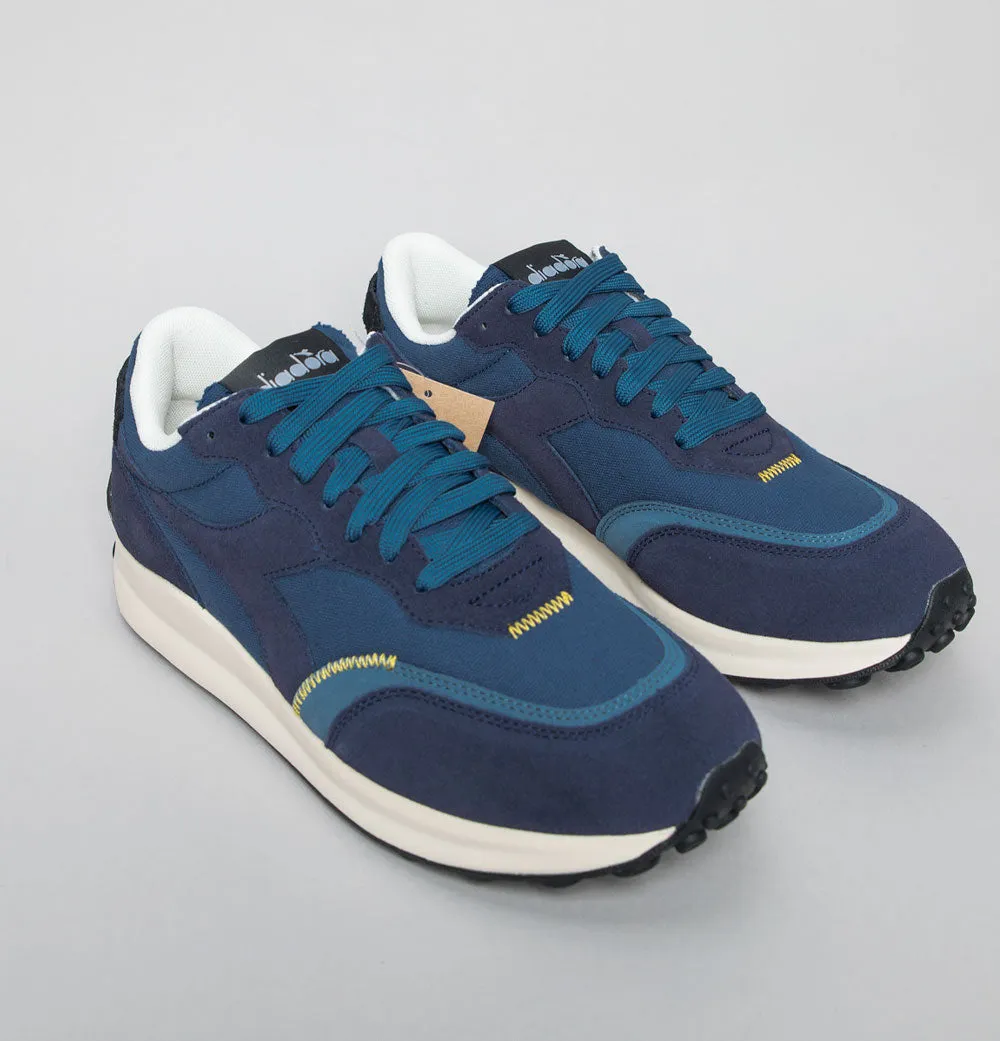 Diadora Race Suede Trainers Dark Blue/Faded Denim