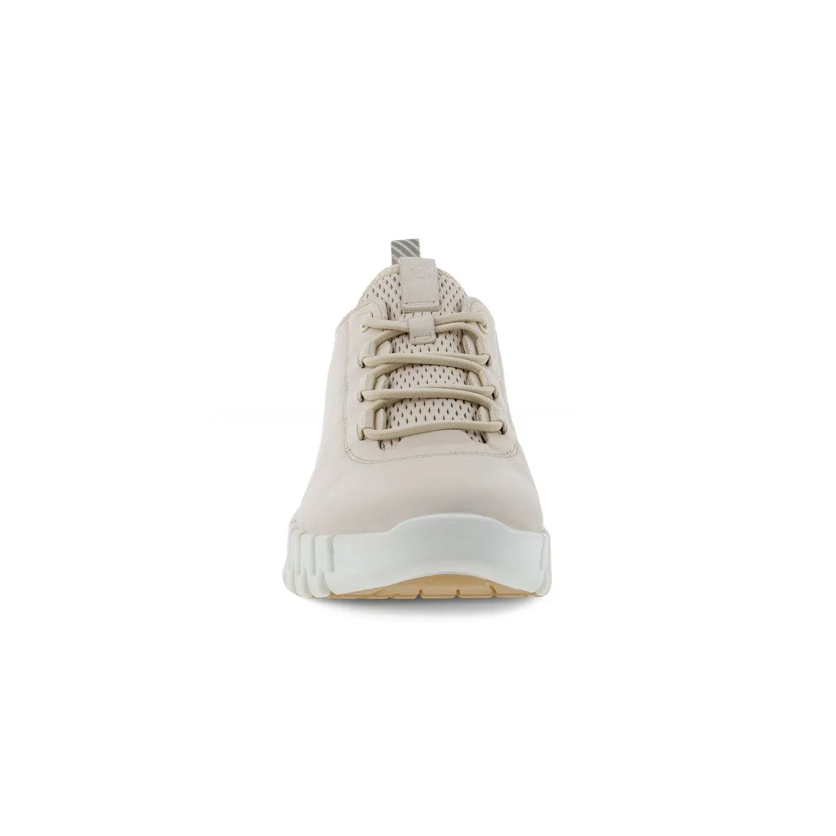 Ecco Gruuv 218203 60720 Ladies Limestone Leather Arch Support Elasticated Trainers