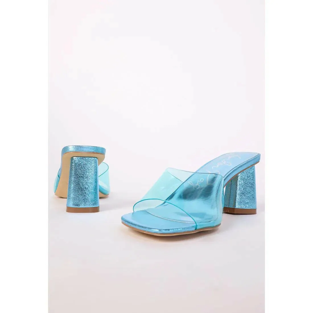 Eugnie Clear Straps Block Heel Sandals