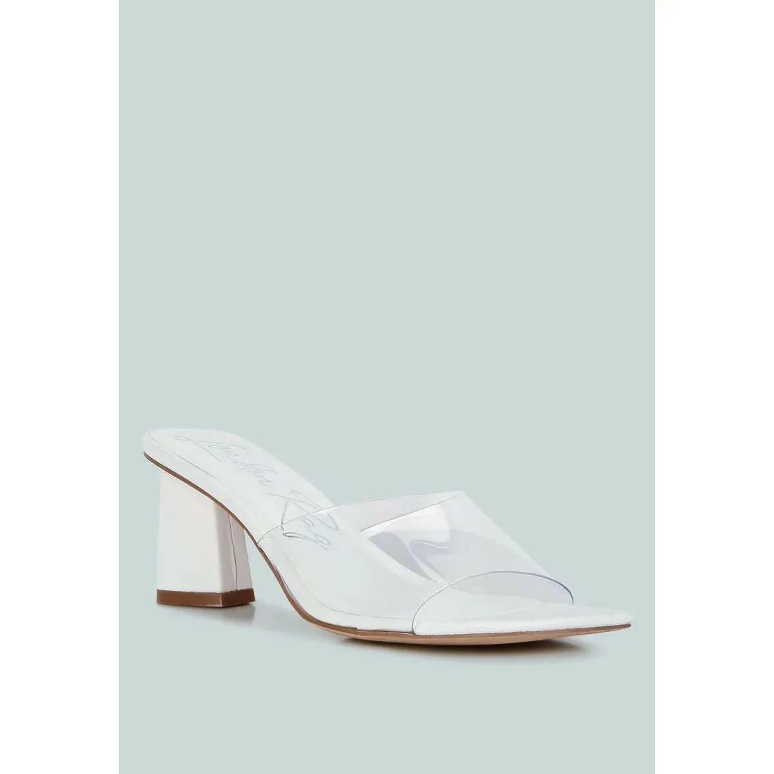 Eugnie Clear Straps Block Heel Sandals