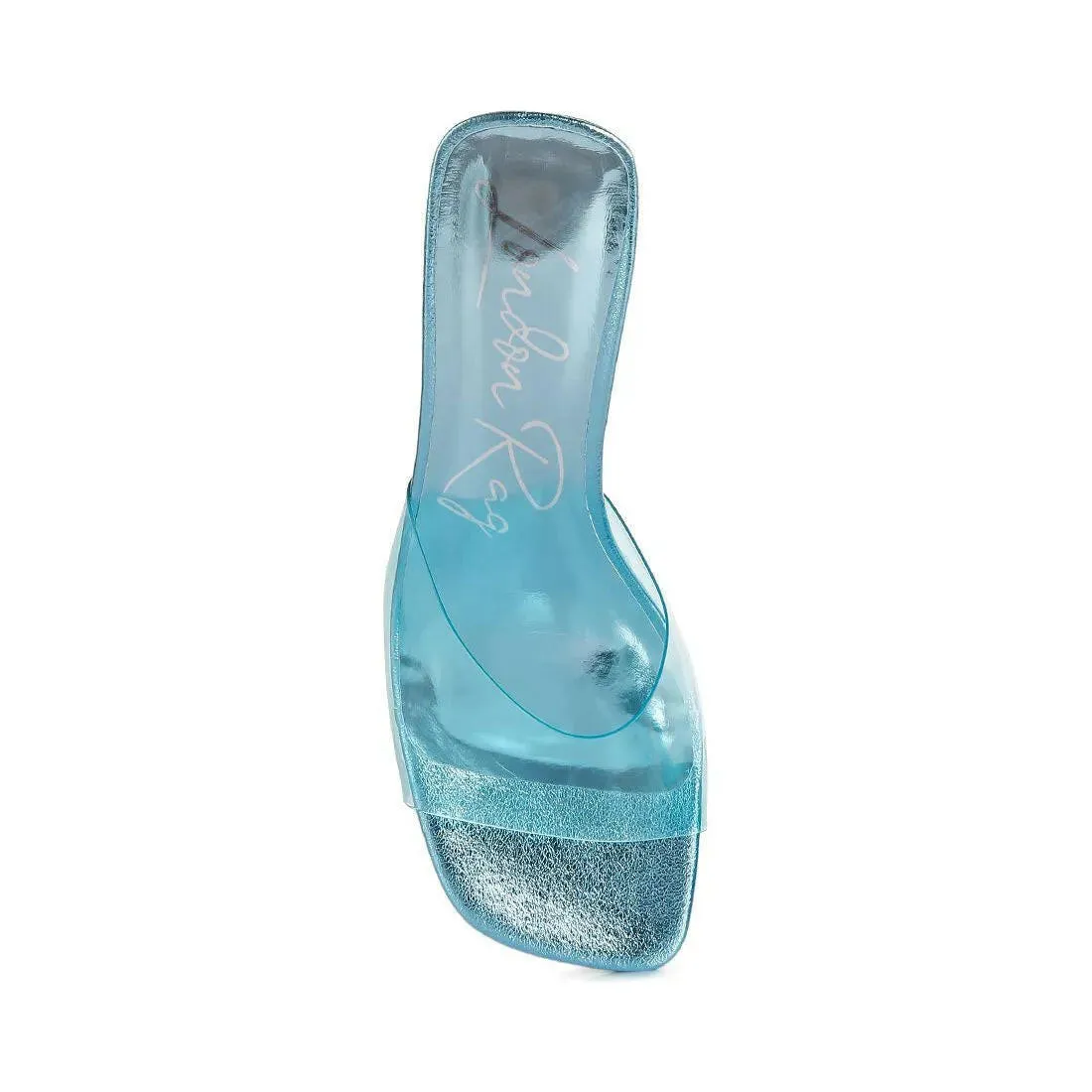 Eugnie Clear Straps Block Heel Sandals