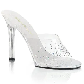 Fabulicious Gala 01SD Womens 4 1/2" Heel, Bikini Posing Competition Slip-On Mules