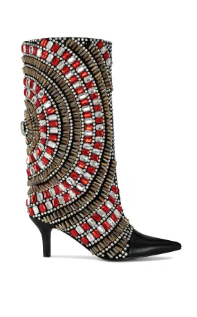 FARLEY-BLACK STILETTO BOOT