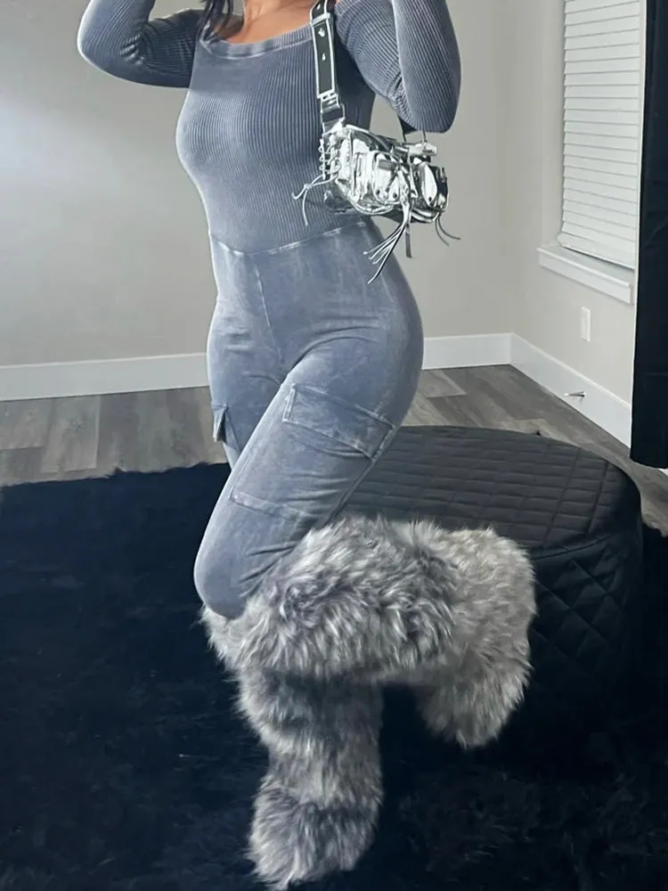 Faux Fur Statement Boots