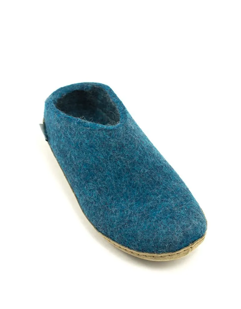 Glerups — Slip-on Suede Sole - Petrol