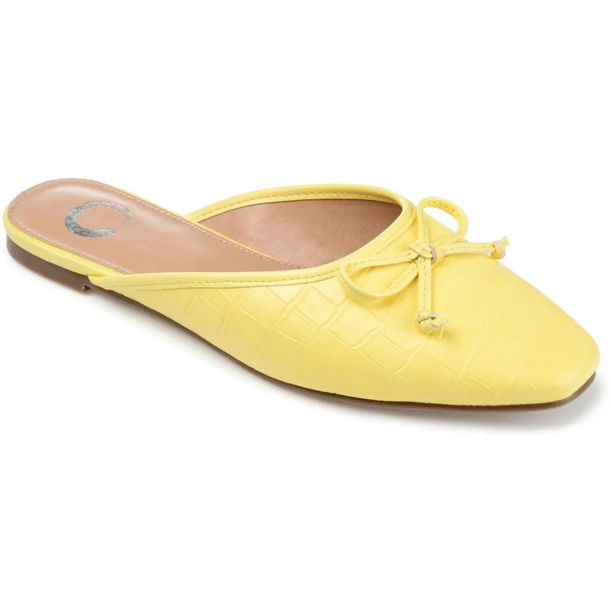 Journee Collection Womens Tammala Faux Leather Slip On Mules