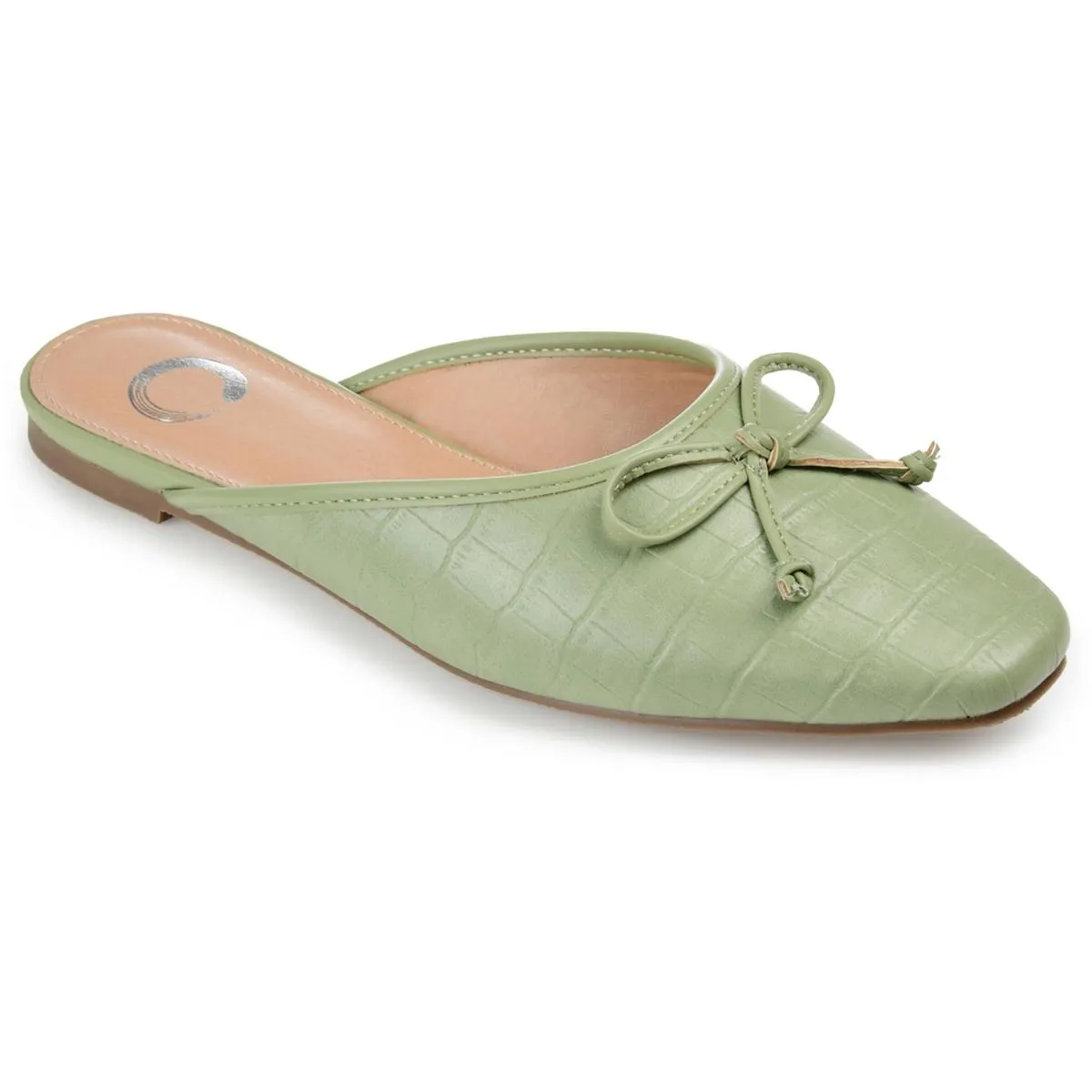Journee Collection Womens Tammala Faux Leather Slip On Mules