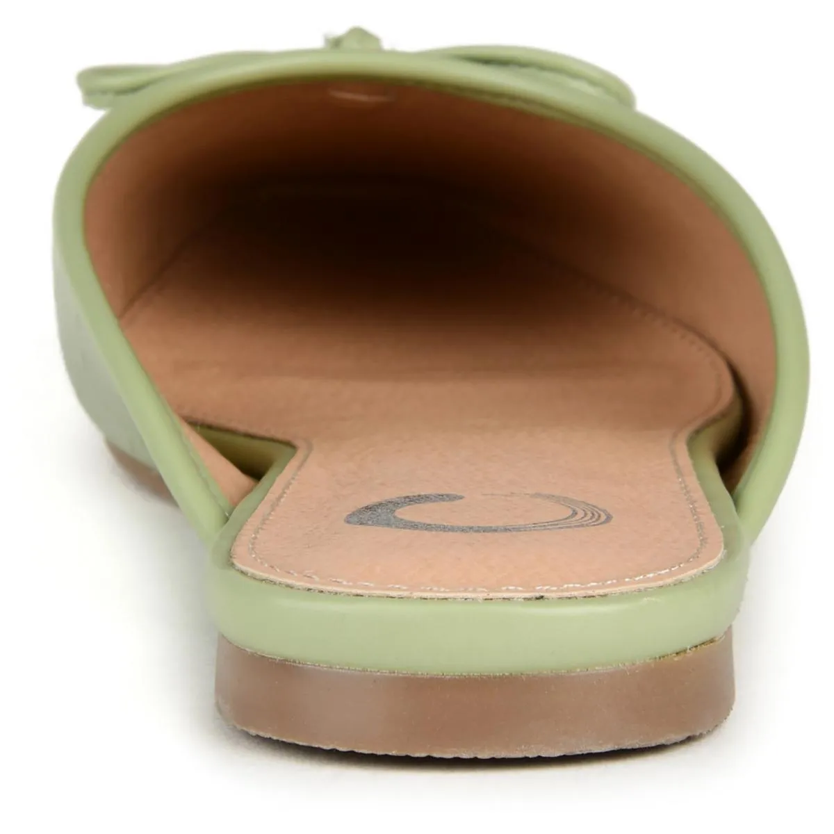 Journee Collection Womens Tammala Faux Leather Slip On Mules