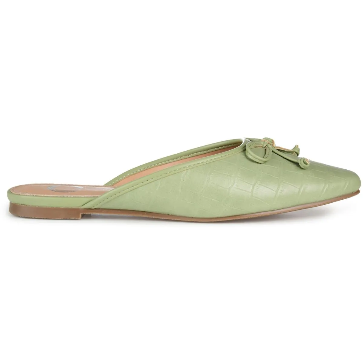 Journee Collection Womens Tammala Faux Leather Slip On Mules