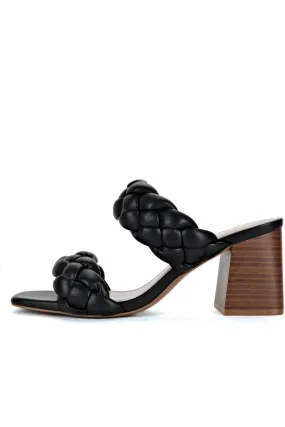 Keep It Classy Black Braided Heel