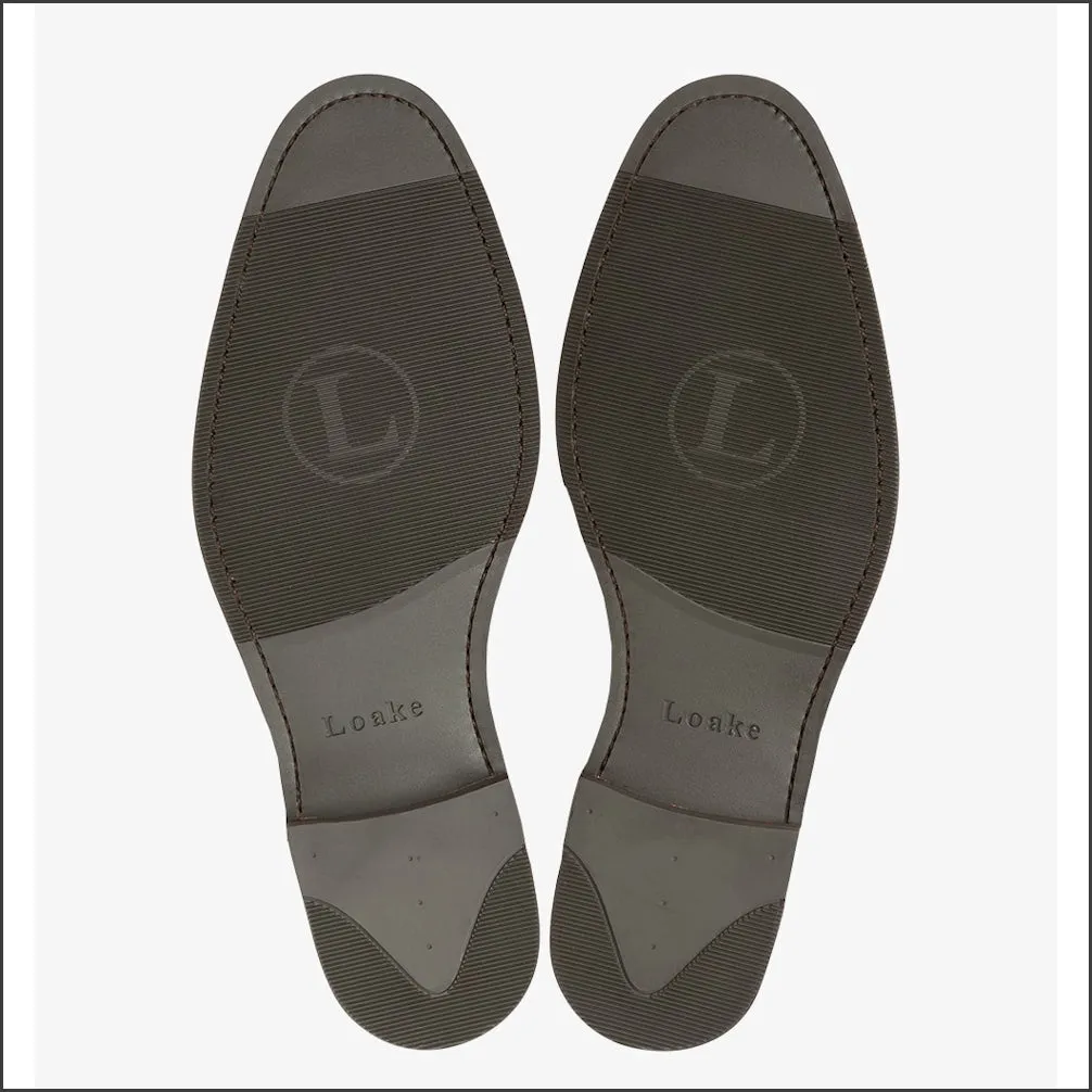 Loake Cannon Dark Brown Suede Buckle Monk Shoe@
