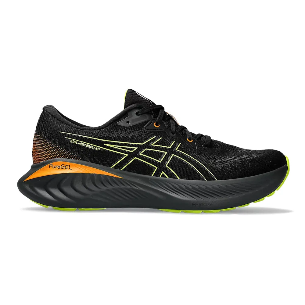 Men's Asics Gel-Cumulus 25 GTX, Black/Neon Lime, 15 D Medium