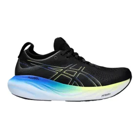 Men's Asics Gel-Nimbus 25, Black/Glow Yellow, 11 D Medium