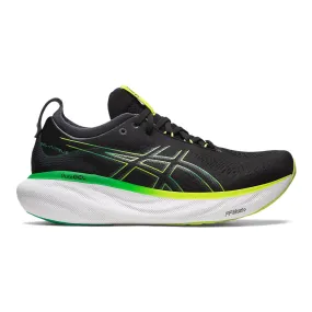 Men's Asics Gel-Nimbus 25, Black/Lime Zest, 7.5 D Medium