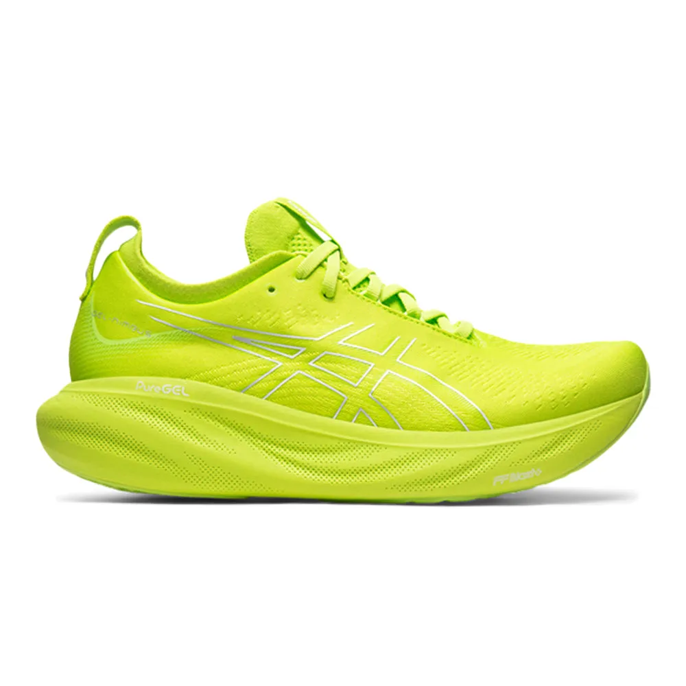 Men's Asics Gel-Nimbus 25, Lime Zest/White, 15 D Medium