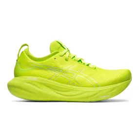 Men's Asics Gel-Nimbus 25, Lime Zest/White, 15 D Medium