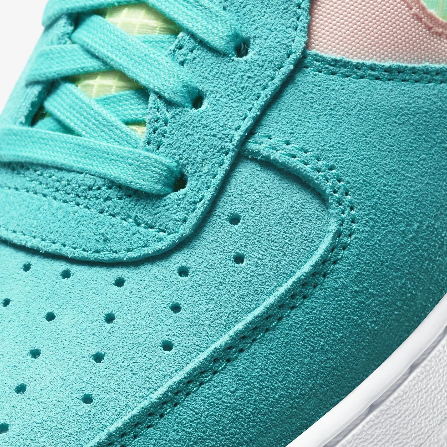 Men's Nike Air Force 1 '07 LV8 (Oracle Aqua/Washed Coral/White/Ghost Green)(CK4383-300)