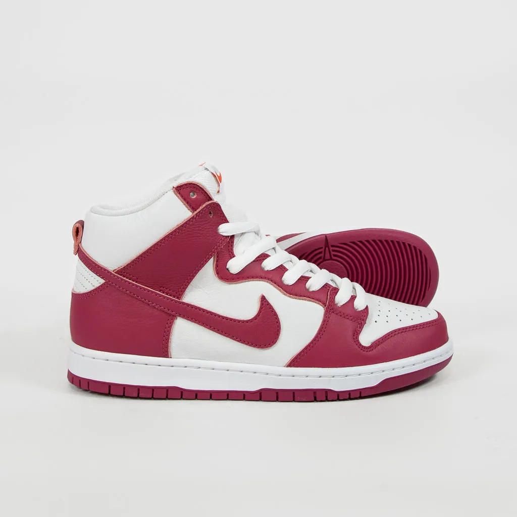 Nike SB - Orange Label Dunk High Pro Shoes - Sweet Beet / White