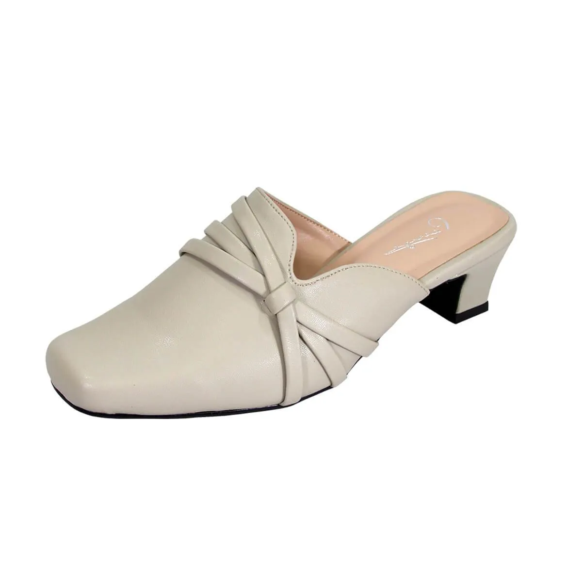PEERAGE Claudia Women's Wide Width Leather Mules