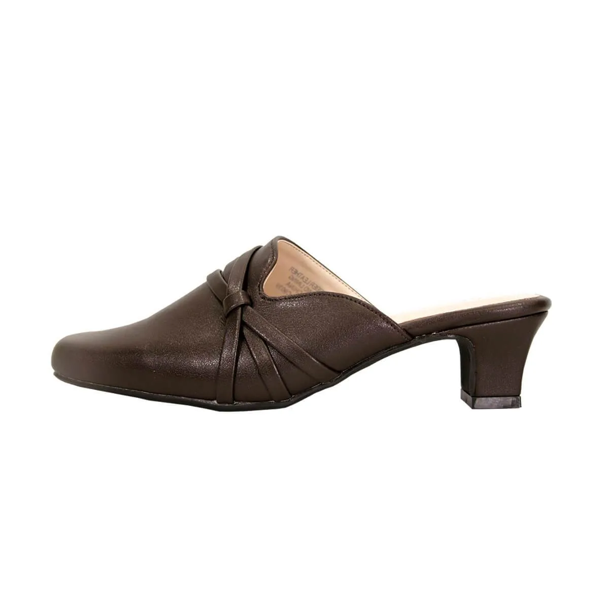 PEERAGE Claudia Women's Wide Width Leather Mules