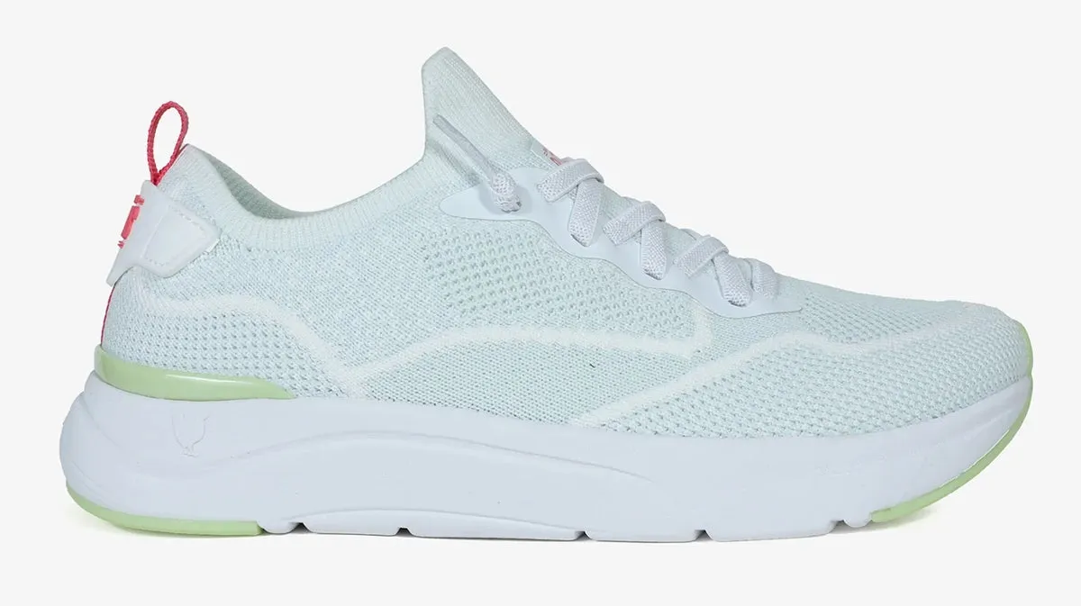 Pitas Womens Cue Memory Foam Trainers - White