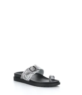 SANTO SILVER/BLACK Slip-on Mules
