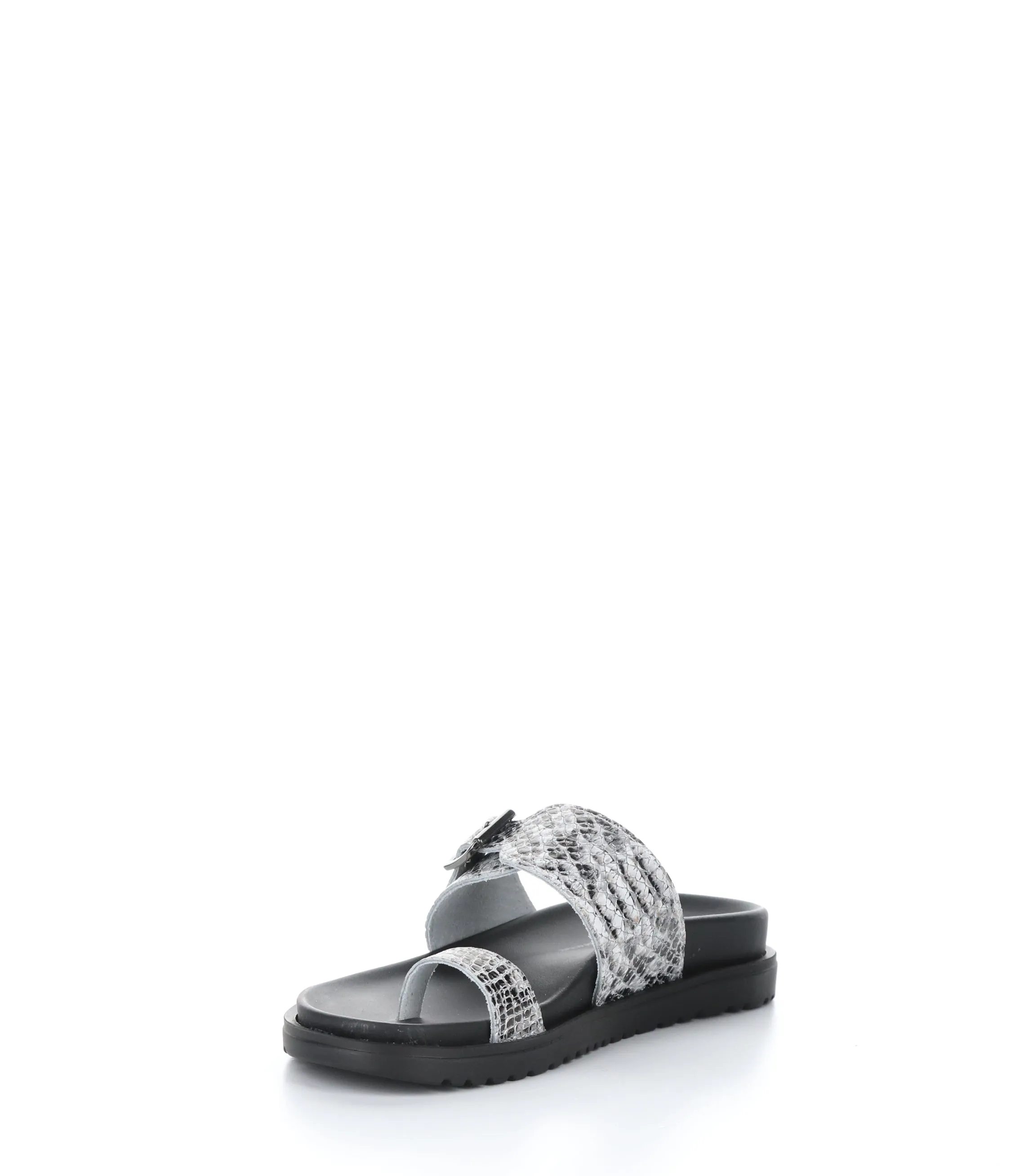SANTO SILVER/BLACK Slip-on Mules