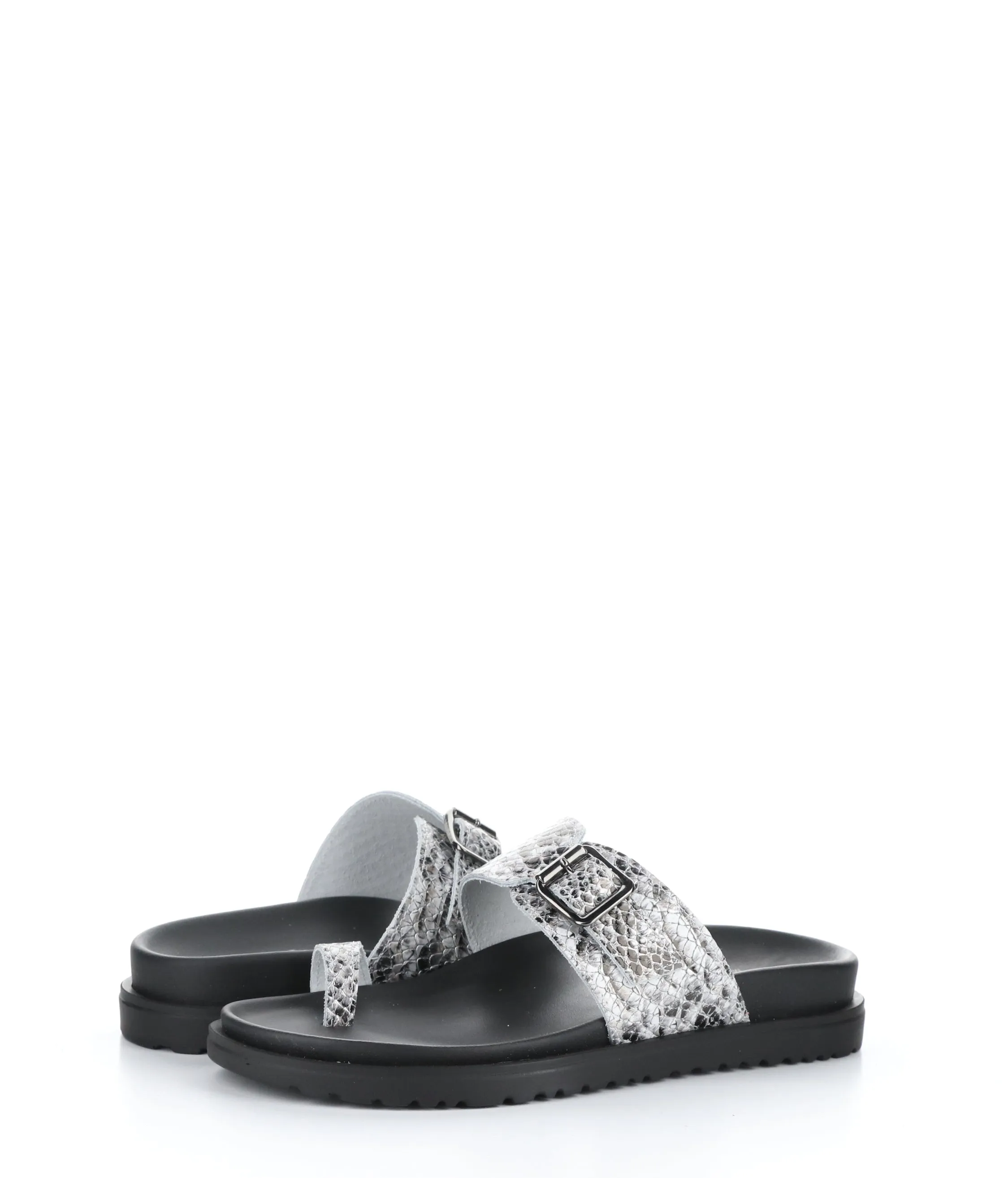 SANTO SILVER/BLACK Slip-on Mules