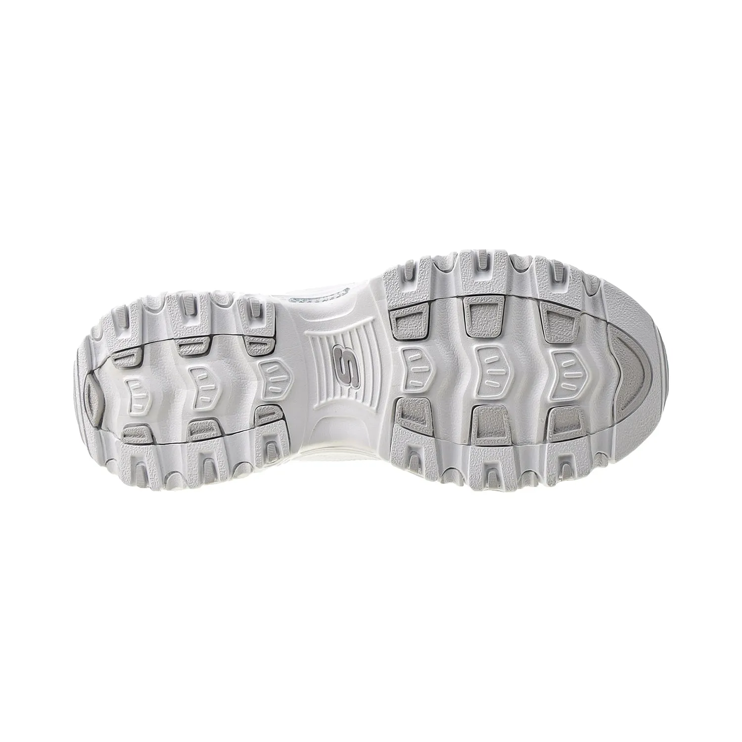 Skechers D'Lites Bright Sky Women's Slip-On Shoes White-Silver