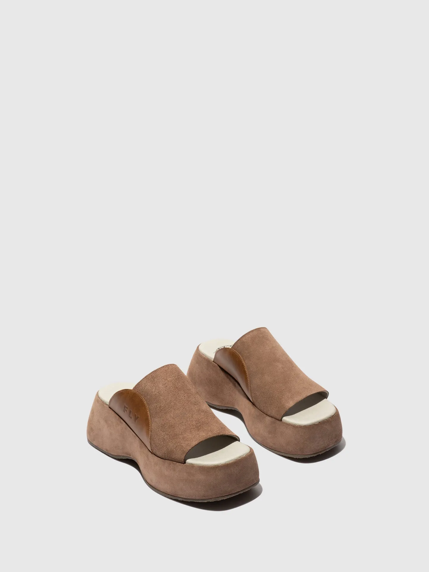 Slip-on Mules BEZI078FLY TAUPE/CAMEL